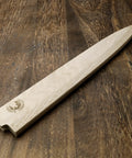 Premium Magnetic Oak Saya Cover For Yanagi Knives on wooden surface