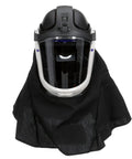 Front view of M-940 Mining Lamp Bracket for M-Series helmets, black, head-mounted with adjustable angle, easy to install.