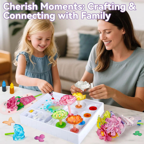 Paper Flowers Science Kit For Kids Ages 6 To 11 With Petals, Stems, Dye Tablets, Droppers, And Easy Instructions For Color Mixing And Capillary Action Learn Hands On STEM Fun