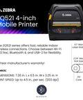 Wireless Mobile Direct Thermal Printer 4 Inch 203 DPI Handheld Label Maker with Bluetooth for logistics and retail use.