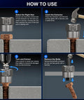 How to use the 16 Piece Chrome Moly Steel Bolt Extractor Socket Set To Bust Loose Stubborn Rusted And Stripped Nuts guide.