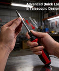 Top Notch 21 Piece Ratcheting Screwdriver Set Made From Tough CR-V Steel With Magnetic Multi Bit Kit Including All Star Phillips Torx And Hex Flathead Bits Plus An Extendable Shaft And 3 Way Handle For Heavy Duty Home DIY Or Pro Repairs That Actually Work. telescoping bit insert