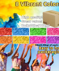 Bulk Holi Color Powder 40 Pound Kit In 8 Pack 5 Pound Each For Color Runs Smoke Powder Chalk Gender Reveal Fun Run Color Wars.