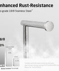 Freestanding Toilet Paper Holder With Unique Marble Base Modern Brushed Stainless Steel Stand Durable SUS304 Bathroom Roll Holder White Marble Base Fits 5 Inch Rolls Minimalist Boss Vibe, showcasing rust-resistant stainless steel finish.