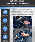 Digital Brake Rotor Gauge And Caliper For Disc Brake Thickness No Wheel Removal tool measuring car disc rotor thickness