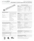 Programmable Linear LED Driver Pro Grade With Precise On Off Timing And 1 Percent Dimming For Architectural Lighting, 85W OTi Style Replacement For Osram 57420, 120 277V AC Compatible DIM 1 L. datasheet showing driver and specs