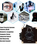 Global Shutter USB Camera Module for high-speed analysis with 90FPS 1920x1200 2MP AR0234 sensor and M12 lens showcasing applications.