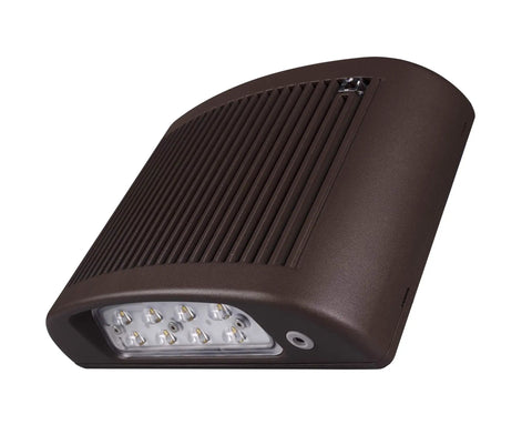 Hardy Emergency Lighting Fixture With 90-Minute Battery Backup, bronze die-cast housing, polycarbonate lens, wet location rated