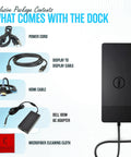 Thunderbolt 4 Dock Beast With 13 Ports 40Gbps USB C USB A Power Delivery Up To 180W Dual And Triple Monitor Setup contents package shown