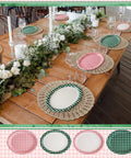 48 Pack Camp Gingham Paper Plates 10 By 12 Inches Large Picnic Style Plaid Plates In Two Colors And Four Styles table setup