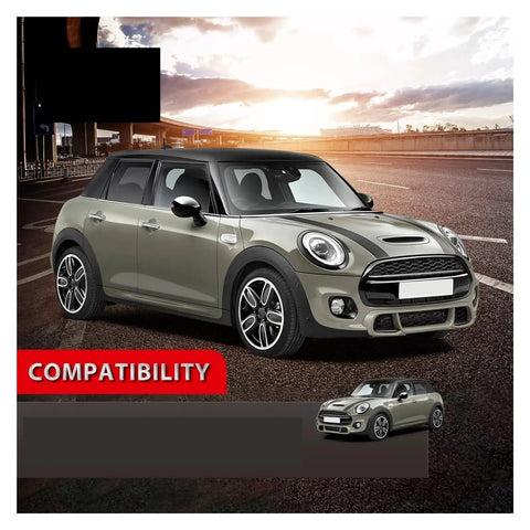 Mini Cooper car on road displaying Front Lower Control Arm Suspension Kit With Bushings Replacement For Mini Cooper 2007 2014 Beefs Up Your Ride Heavy Duty Steel With Anti Corrosion Coating Direct Fit Easy Install 4 Piece Set compatibility.