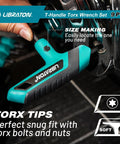 Versatile Torx T Handle Wrench Set With Nine Sizes From T10 To T50 And Two Tip Design for quick repairs on machinery