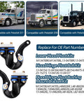 Lower Hood Pivot Kit With Hood Hinge Pivot Bolts And Bushing Bracket For Peterbilt 377 378 379 LH RH Replacement Set Includes 13-04708R 13-04708L 13-04154 13-04164 And 2 Pack with compatible truck images