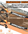 Four Pack 2 Inch by 96 Inch Orange Car Tie Down Straps for Trailers With Heavy Duty Chain Anchors, ergonomic design shown