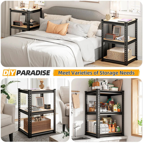 Heavy Duty 6 Tier Metal Storage Shelving Unit For Pantry Kitchen And Garage Each Shelf Holds Up To 376 Lbs Total Capacity 2256 Lbs Sturdy 5mm MDF Shelves With 5 Support Bars Adjustable Chrome Frame in bedroom and pantry use
