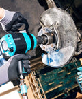Tough As Nails Twin Turbo Air Impact Wrench With Compact Low Vibration Grip For Tightly Packed Engine Bays And Heavy Duty Truck Maintenance in use.