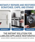 Gloss Appliance Touch Up Paint Kit With Three Color Auto Match White Black Silver on refrigerator, stove, washer