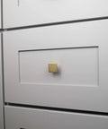 Square Cabinet Knob Set 10 Pack In Brushed Brass One And Three Sixteenths Inch For Kitchen Cabinets Dressers And Bathroom Drawers By Hickory Hardware Go To Modern Hardware Upgrade With Durable Metal Construction And Easy Install