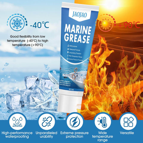 Waterproof High Temp Marine Grease With Extreme Pressure Protection For Boat Wheel Bearings And Steering Cables 50g Tube