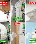 Expandable Polyurethane Spray Foam Insulation For Superior Heat And Sound Control used on walls, ceilings, and floors with foam gun.