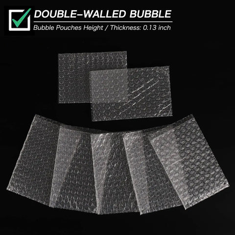 4x6 Bubble Out Bags With Double Walled Cushioning, Thick, Shockproof Pouches displayed on black background