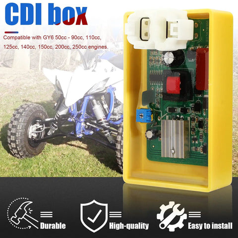 Performance Racing 6 Pin DC CDI Box For GY6 Engines With Adjustable Timing Fits 50cc Through 250cc Scooters ATVs Go Karts Mopeds