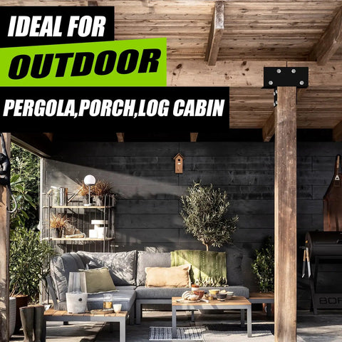 Heavy Duty Three Way Pergola Brackets For 4x4 And 4x6 Posts Tee Post Cap Tie Woodwork DIY Brackets Horizontal Metal For Gazebos Porches And Log Cabins With Screws Two Pack Fits Actual 3.5 By 3.5 Or 3.5 By 5.5 Lumber