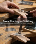 Jeweler using Two Pack Wood Bench Pin Block For Jewelry Workbench Clamp with smooth surface and adjustable support for sawing