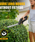 Woman using Cordless Hedge Trimmer 2 In 1 Grass Trimmer And Grass Shears Tool Only Compatible With 20V Max Batteries Lightweight Beast