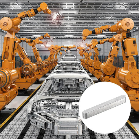 10 Pack Round Ended Feather Keys 6x6x50mm Stainless Steel Shaft Key Stock For Fasteners And Mechanical Projects Beefy Rustproof Drive Keys For Industrial Use in automated car assembly