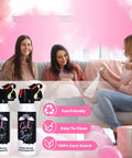 Hella Dope Gender Reveal Smoke Powder Spray Canister With Extended Range Eco Friendly Biodegradable Corn Starch Party Cloud For Boys Blue And Girls Pink Celebration Vibes, displayed with excited friends.