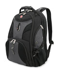 ScanSmart TSA Laptop Backpack Fits 17 Inch Laptop With RFID Protection, 1200D Polyester, Grey and Black, front view
