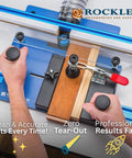 Coping Sled For Router Table With Round Handles For A Solid Grip And Smooth Operation, Toggle Clamp For Easy Tool Free Adjustments