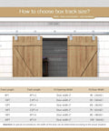 Heavy Duty 16Ft Outdoor Sliding Barn Door Hardware Kit With Galvanized Steel Track, 450 Lb Capacity, Fits Up To 2 Doors