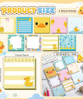 Duck Themed 9 Pack Sticky Notes 3x3 Inch Self Stick Memo Pads For Office School Students And Teachers showcasing various designs.
