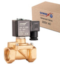 1 Inch NPT Solenoid Valve 220V AC Brass Normally Closed Control Valve For Water, Air And Gas With 7 To 232 PSI Range