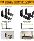 Two Pack Heavy Duty Barricade Brackets For Security Door Reinforcement Drop Open Bar Holder Steel U Bracket in 4.0mm thick steel.