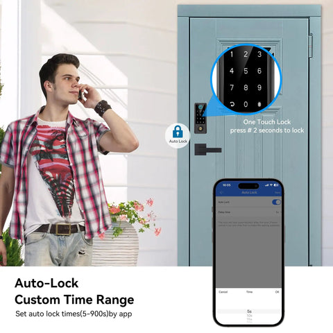 Step Up Your Daily Home Security Routine With This Smart Fingerprint Door Lock Featuring A Rock Solid Handle Set For Seamless App Control Quick Auto Lock And Truly No Sweat Keyless Entry Access