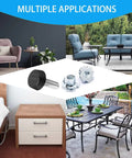 Image showing multiple uses of One Quarter Inch Threaded Furniture Feet Levelers 20 Pack Adjustable Leveling Feet on various furniture.
