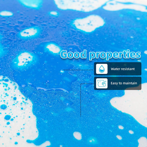 Close-up of Liquid Sensory Colorful Floor Tiles Pack Of 4 11.8 Inch Square Dance Floor Tiles showing water-resistant surface.