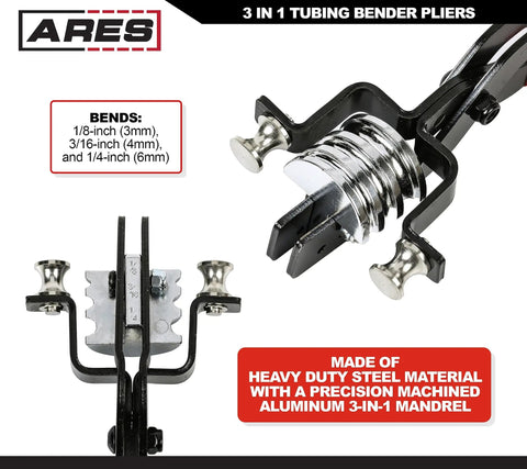 Heavy Duty 180 Degree Tubing Bender For HVAC Plumbing And Auto Projects Fits 1/4, 5/16, And 3/8 Inch Tubing