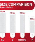 15 Lb Large Picture Hanging Strips Eight Strips Four Pairs For Frames Up To 24 X 36 Inches Damage Free Hangers No Tools Needed Works On Smooth Walls White Adhesive Great For Home Wall Decor size comparison
