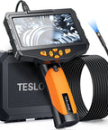 Dual Lens Borescope Inspection Camera with 1080P Waterproof Flexible Cable 5 Inch IPS Screen