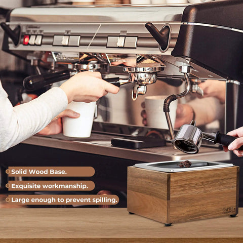 Pro Grade Espresso Knock Box With Large Capacity Non Slip Base Tamp Station And Shock Absorbent Design for coffee setup