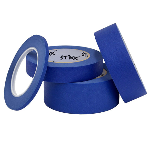Three Pack Blue Painter Tape One Quarter Inch By Sixty Yards For Clean Edges Trim Ceilings Residue Free Removal Masking Tape