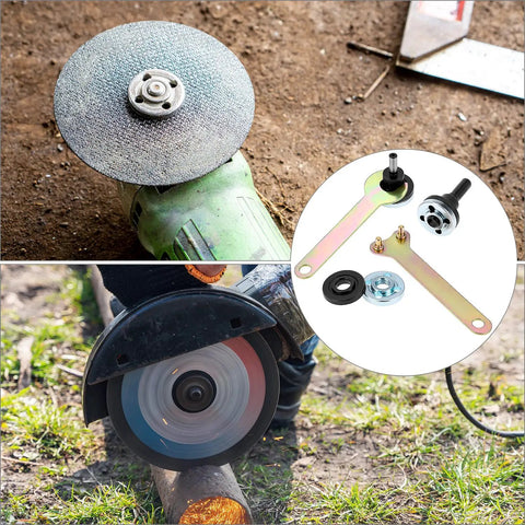Turn Your Drill Into A Grinder With This Conversion Kit, Dual Size Mandrel Arbors 6mm And 10mm, Accessories Shown