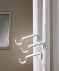 Heavy Duty Curtain Rod Holders Adjustable Brackets For Seven Eighths Inch Rods Set Of Three Black Finish With Secure Screws