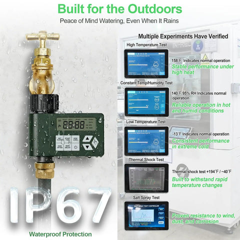 Hose Faucet Water Timer For Outdoor Garden Watering, Programmable Sprinkler Timer With Rain Delay, Manual And Auto Modes