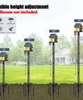 Beefy 1 Inch Diameter Bird Feeder Pole Stand 79 Inch Tall Outdoor Mounting Kit Heavy Duty Black Metal Pole For Bird Feeders Birdhouses Bluebird Boxes And Weather Station Setups, shown with flexible height adjustment on grassy area.