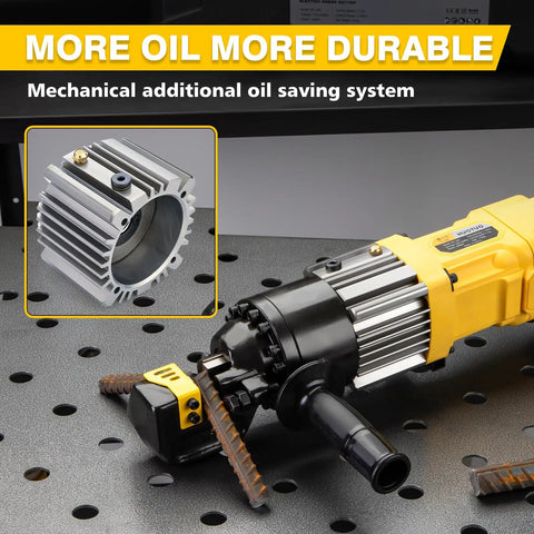 Mechanical oil saving system for 5/8 Inch Cordless Electric Hydraulic Rebar Cutter 1000W Portable Steel Bar Tool RC16A.
